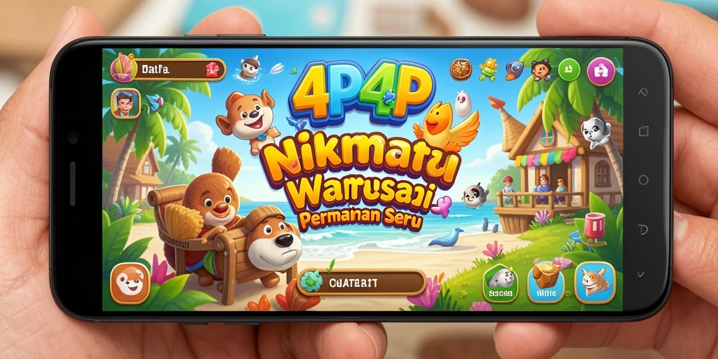 Tampilan gameplay 4P4P yang seru dan penuh warna.