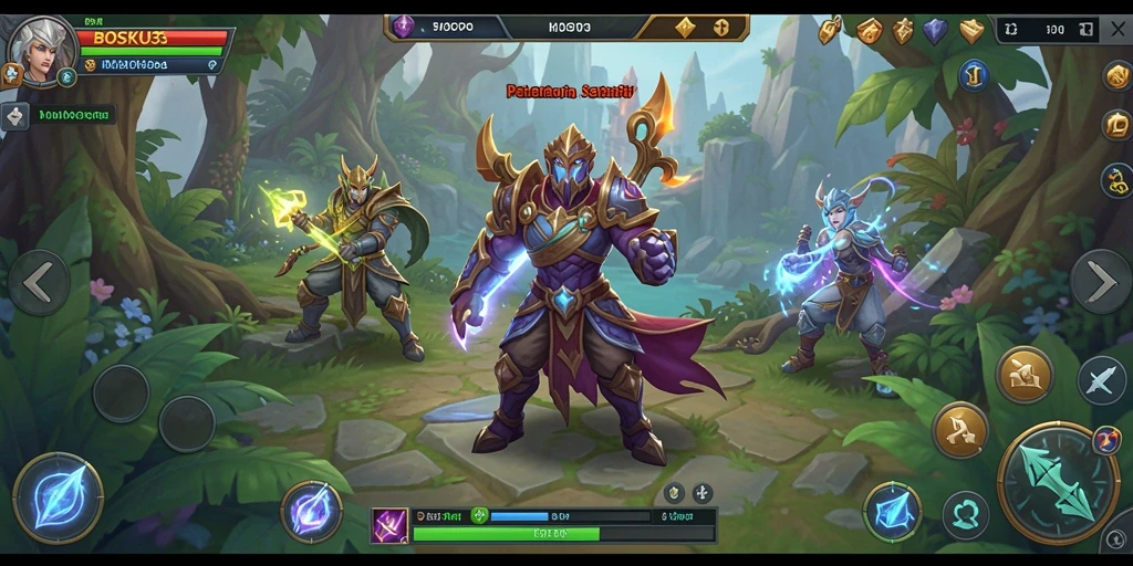 Screenshot gameplay BOSKU33, menunjukkan aksi seru dalam MMORPG.