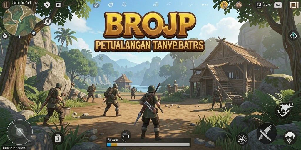 Screenshot menampilkan gameplay eksplorasi di dunia terbuka BROJP.