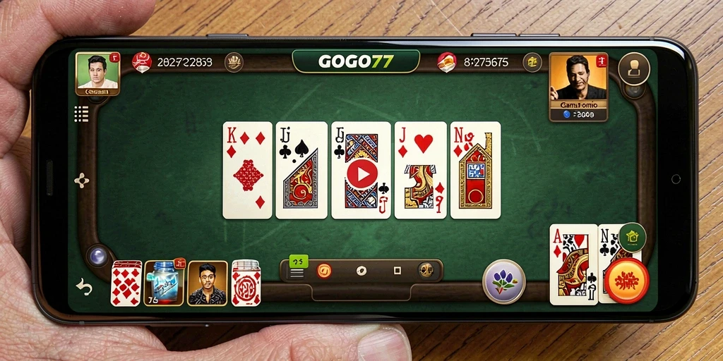 Tampilan gameplay Domino GOGO77 yang menegangkan dan interaktif.