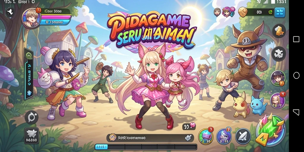 Tampilan menarik dari gameplay IDAGAME dengan karakter Anime.