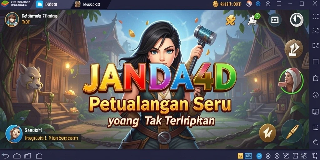 Gameplay JANDA4D dengan grafis yang menawan dan tantangan seru.