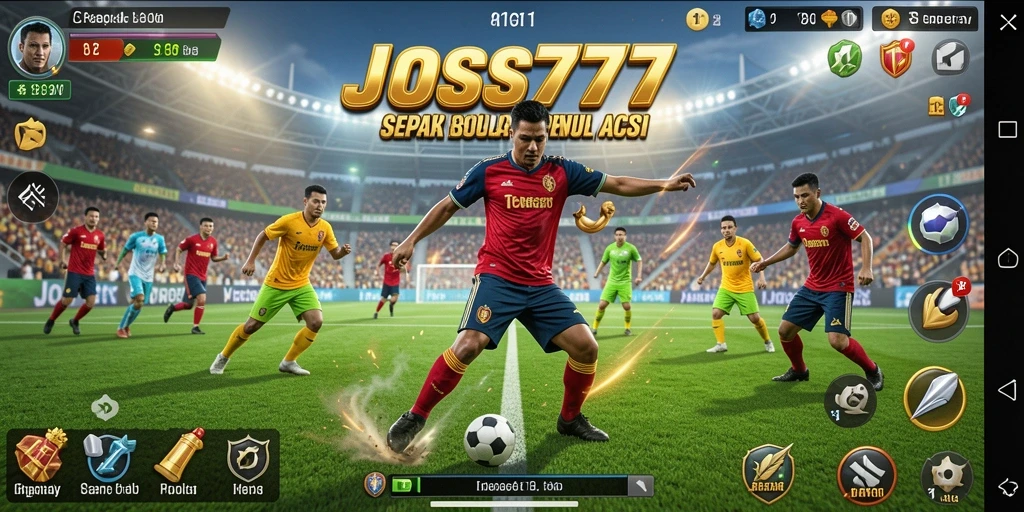 Tampilan gameplay <strong>JOSS777</strong> yang menarik dan menegangkan dalam sepak bola.