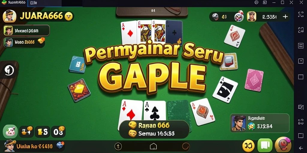 Screenshot JUARA666 menampilkan pemain asyik bermain Gaple.