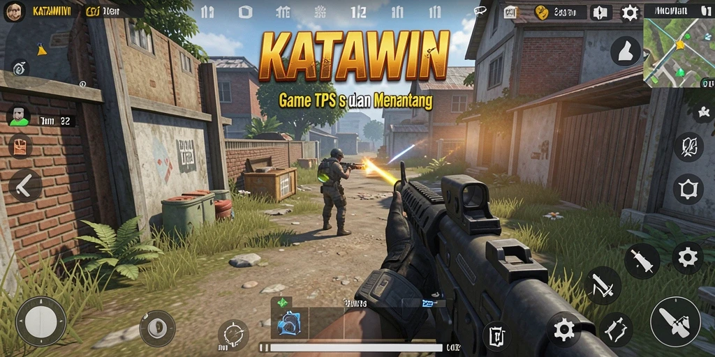 Tampilan gameplay seru dalam aksi TPS di KATAWIN.