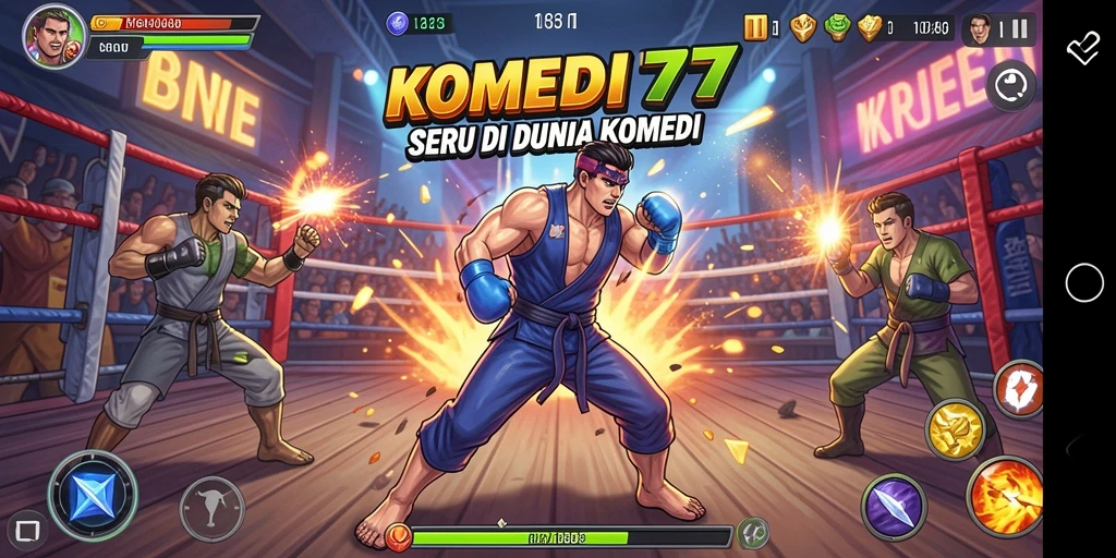 Tangkapan layar dari gameplay seru KOMEDI77 yang lucu dan menantang.