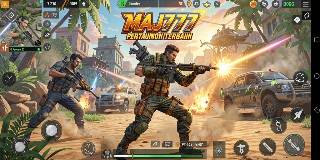 Tampilan menarik dan menegangkan dalam gameplay Battle Royale.