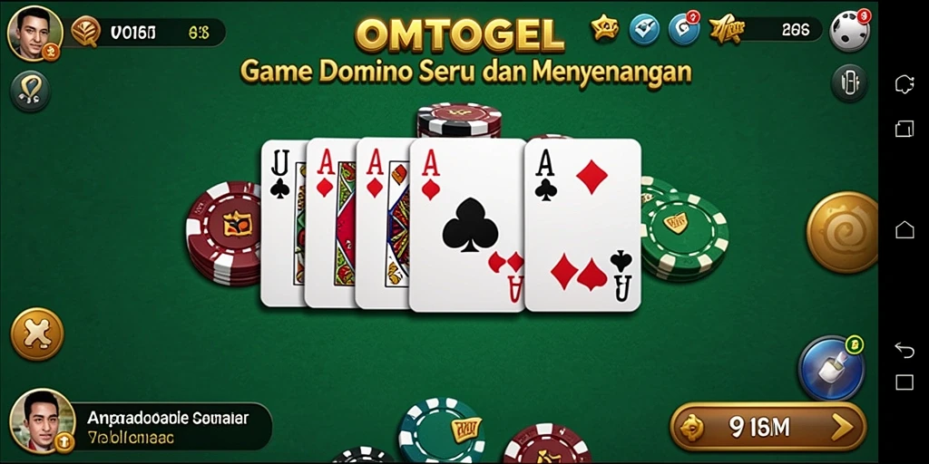 Screenshot gameplay Domino yang menampilkan keseruan bermain OMTOGEL.