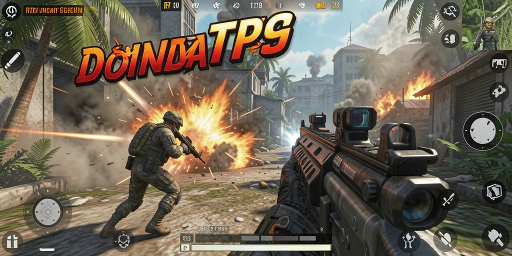 Tampilan gameplay seru RT99 dengan aksi tembak-menembak menarik.