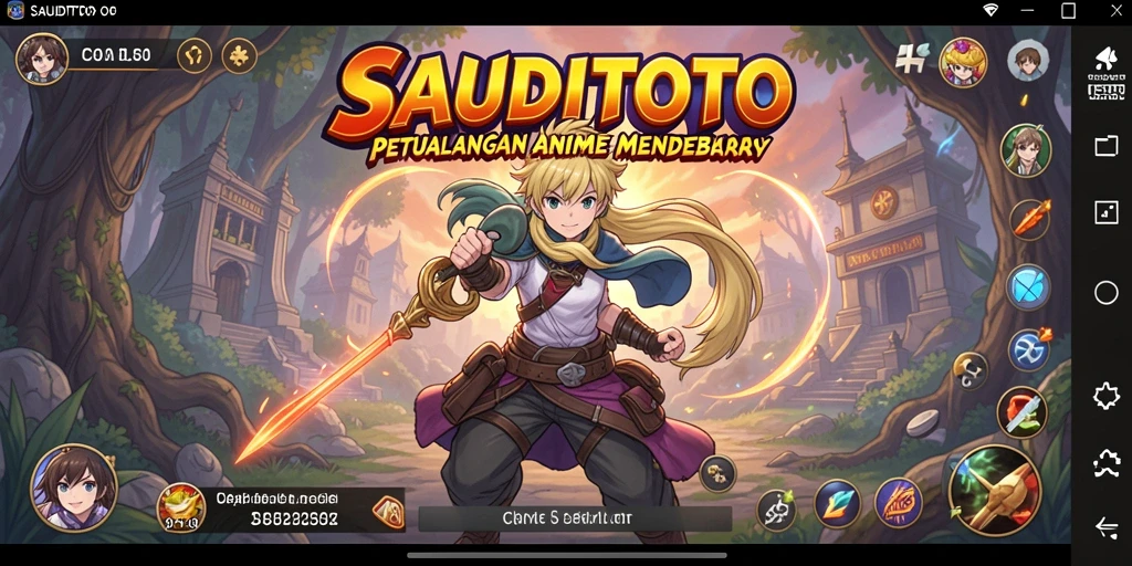 Screenshot SAUDITOTO menampilkan aksi pertempuran karakter Anime yang mendebarkan.