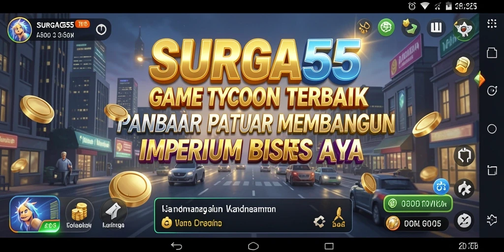 Tampilan gameplay menarik dari SURGA55 yang menggambarkan elemen Tycoon.